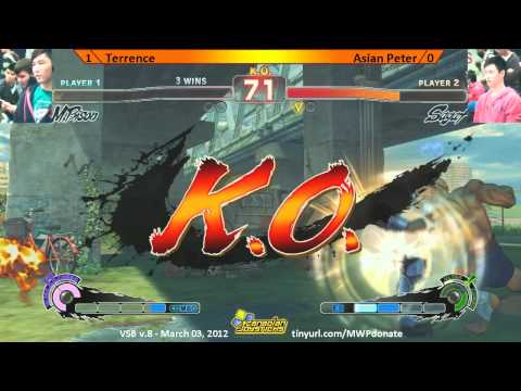 Terrence vs Asian Peter - SSF4AE Singles - Vancover Street Battle 8