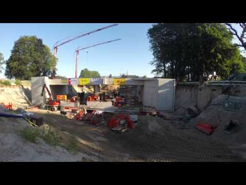 Timelapse inschuiven spoormoot bij Station Harderwijk