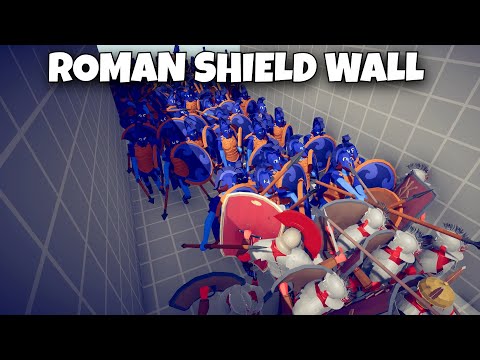ROMAN SHIELD WALL FORMATION vs EVERY UNIT IN NARROW PATHWAY - Totally Accurate Battle Simulator TABS