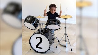 Watch This Incredible 3-Year-Old Drummer Rock Out