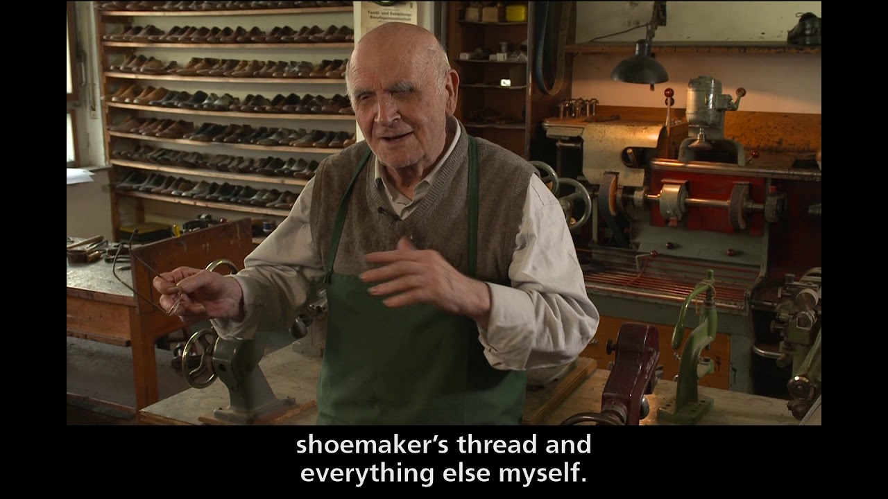 Shoemaker's workshop: The shoemaker