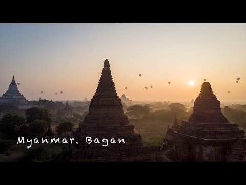 Beautiful sunrise |  Bagan, Myanmar (Burma) | 4K Drone DJI Mavic Air
