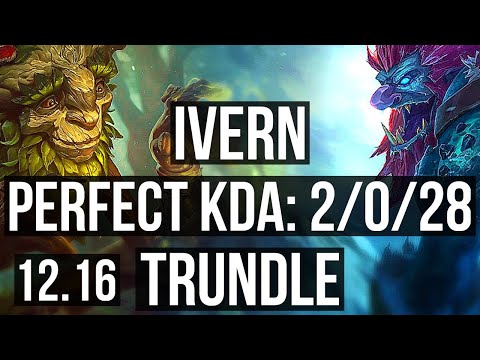 IVERN vs TRUNDLE (JNG) | 2/0/28, 400+ games, 1.0M mastery | EUW Diamond | 12.16