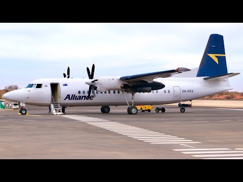 Flying in the Fokker 50 over the Australian Outback! Video