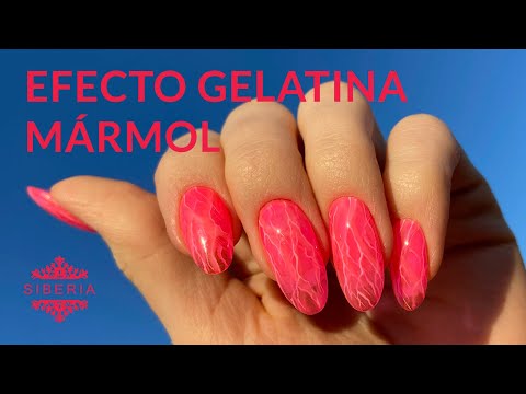 Uñas efecto gelatina con textura de mármol | manicura efecto gelatina 💖