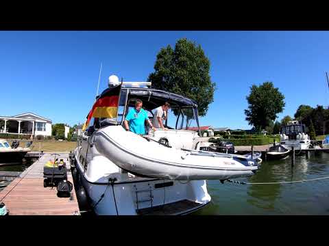 Tipp: How To - Befestigung des Schlauchboots Honwave T35 an der Davits damit es nicht schwingt.