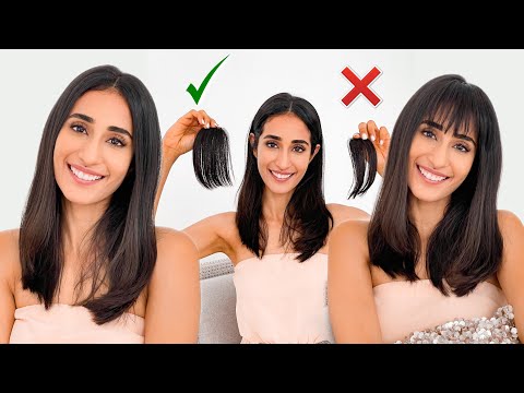 How To - Clip-in Bangs | Light & Dense Hair Bangs |...