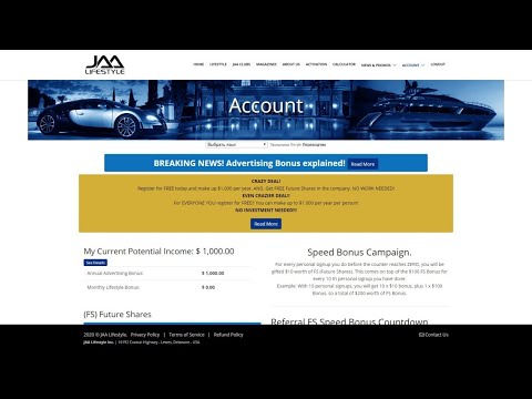 #JaaLifeStyle. Спешите получить бесплатные акции от JaaLifeStyle, создаем пассивный доход!