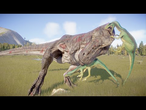 Lot of Proceratosaurus Hunt T-Rex &  Giant & Medium Carnivore Dinosaurs - Jurassic World Evolution 2