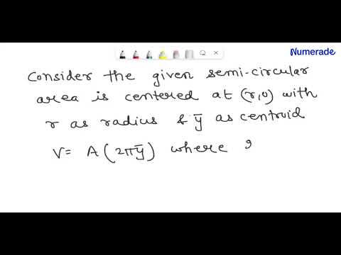 Sample Problem 5.8 Using the theorems of Pappus-Guldinus, determine (a) the centroid of a semicircu…
