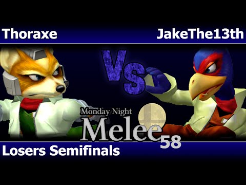 MNM 58 Melee - Thoraxe (Fox) vs JakeThe13th (Falco) - Losers Semifinals