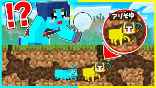 アリの力を使ってチート逃走中!ママから逃げろ🔥【まいくら / マインクラフト】