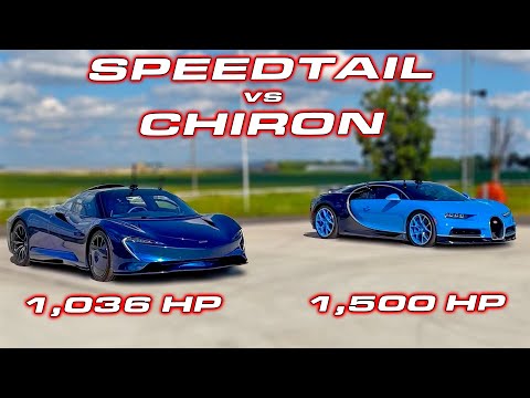 8 MILLION DOLLAR RACE * Hyper Hybrid McLaren Speedtail vs Hyper ICE Bugatti Chiron DRAG & ROLL Race