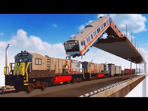 Trains vs Unfinished Railway 😱 Teardown