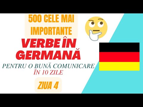 🇩🇪ÎNVAȚĂ 500 cele mai IMPORTANTE VERBE în limba GERMANĂ în 10 zile! Ziua 4 🙀 A1 A2 B1 B2