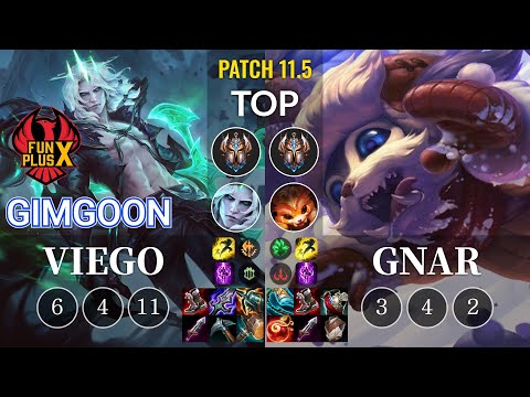 FPX GimGoon Viego vs Gnar Top - KR Patch 11.5
