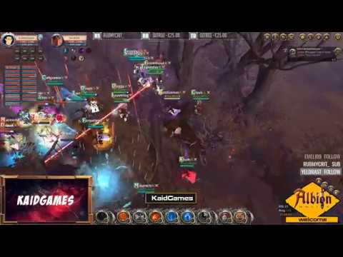 Albion Online | ZvZ R3D vs OOPS vs FREE | Darkroot Hollow Zerg vs Zerg