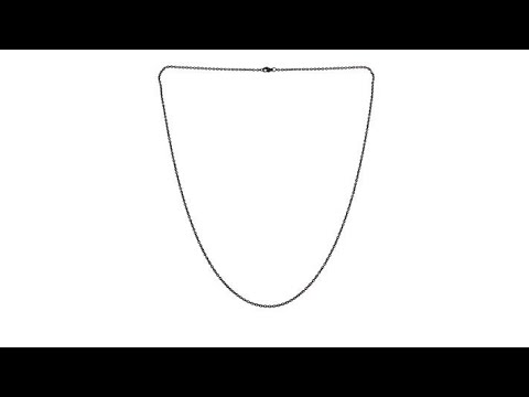 Michael Anthony Jewelry 2mm Black Oval Link Chain Neckla...