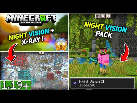 Bug Wheel - X-Ray Texture + NIGHT VISION PACK for Minecraft Pe 1.19+