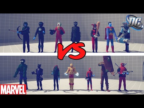MARVEL Team vs DC Team | TABS - Totally Accurate Battle Simulator