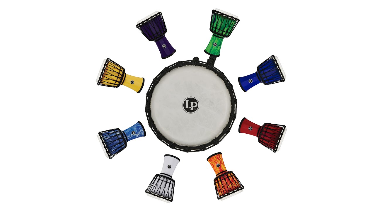 Latin Percussion LP 7" Rope Tuned Circle Djembe - Red (LP1607RD)