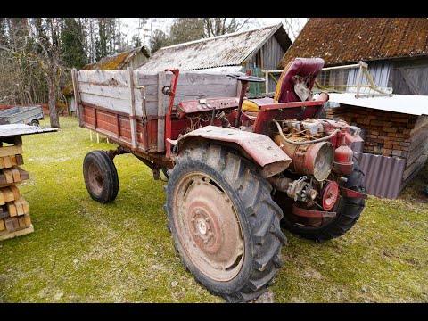 Starting tractor t16 after 10 years + Test drive