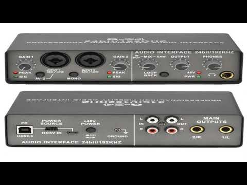 TEYUN Q24 24Bit 192KHz Audio Interface Loopback Stereo Mono External Usb Sound Card for Mu