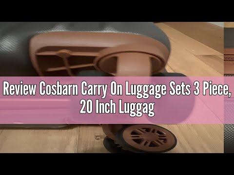 Cosbarn Luggage Sets 5 Piece with TSA Lock Spinner Wheels, Unisex Hard Case ABS Suitcase Set, Hardshell Lightweight Waterproof Travel Hardside Suitcases with Wheels for Women Men, Black video review thumbnail