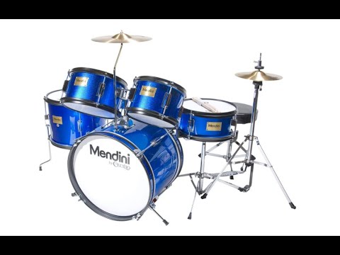 Mendini by Cecilio 16 inch 5-Piece Complete Kids/Junior Drum Set with Adjustable Throne - Overview