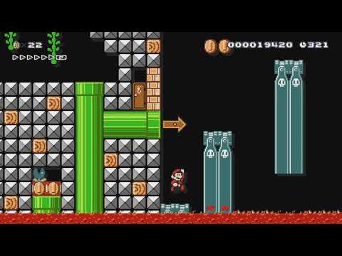 Bowsers-P-Switch-Castle 2-Deluxe by Piuus - Super Mario Maker - No Commentary 1bs 1bt