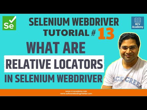 Selenium WebDriver Tutorial 13 What is Relative Locator in Selenium