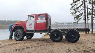 ЗИЛ на ЯМЗ первые испытания в осенней грязи