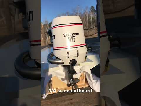 Amazing 1/4 1/5 outboard gas engine for rc boats #rc #rcadventure #rcboat