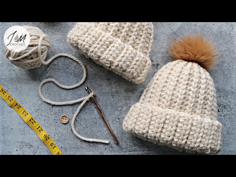 HOW TO CROCHET this Easy and Beautiful Hat | Easy/Fast crochet hat/beanie for beginners|Ribbed hat😍