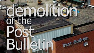 Post Bulletin Demolition with Look Inside and Trick Drone Shot *Rochester, Minnesota* Mavic 2 Pro 4k