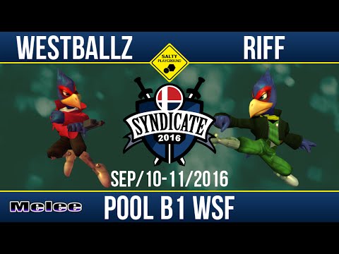 SYN2016 - G2 Westballz (Red Falco) Vs Riff (Falco) - SSBM Pool B1 WSF