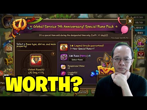 Summoners War - 7 Year Special Rune Packs, WORTH? (Patch Update v6.3.1)
