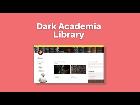 Dark Academia Library Template | Prototion | Notion Template