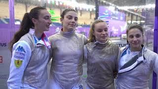 Team Italy wins the junior women's team foil title at #Riyadh2024 #JCWCH