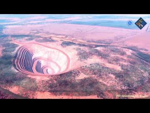 Geplante Kupfermine Altona Mining in Australien als Animation des zukünftigen Betriebes.