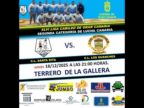 Lucha Canaria  BregandoXlalucha  CL Santa Rita - Los Guanches 18 12 2025. La Gallera