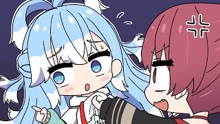 【手描き】チャットがマリンおばさんって・・・【宝鐘マリン/こぼ・かなえる/小鳥遊キアラ/ホロライブ/切り抜き漫画】