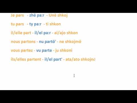 MESIMI 16/32 - Folja SHKOJ, NISEM ne FRENGJISHT  - LE verbe PARTIR en Francais