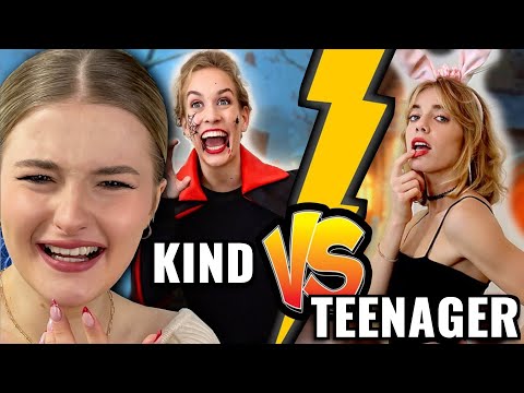 LiDiRo reagiert auf Kind vs Teenager an HALLOWEEN 🎃Styling Party Pranks #justleo #halloween #lidiro