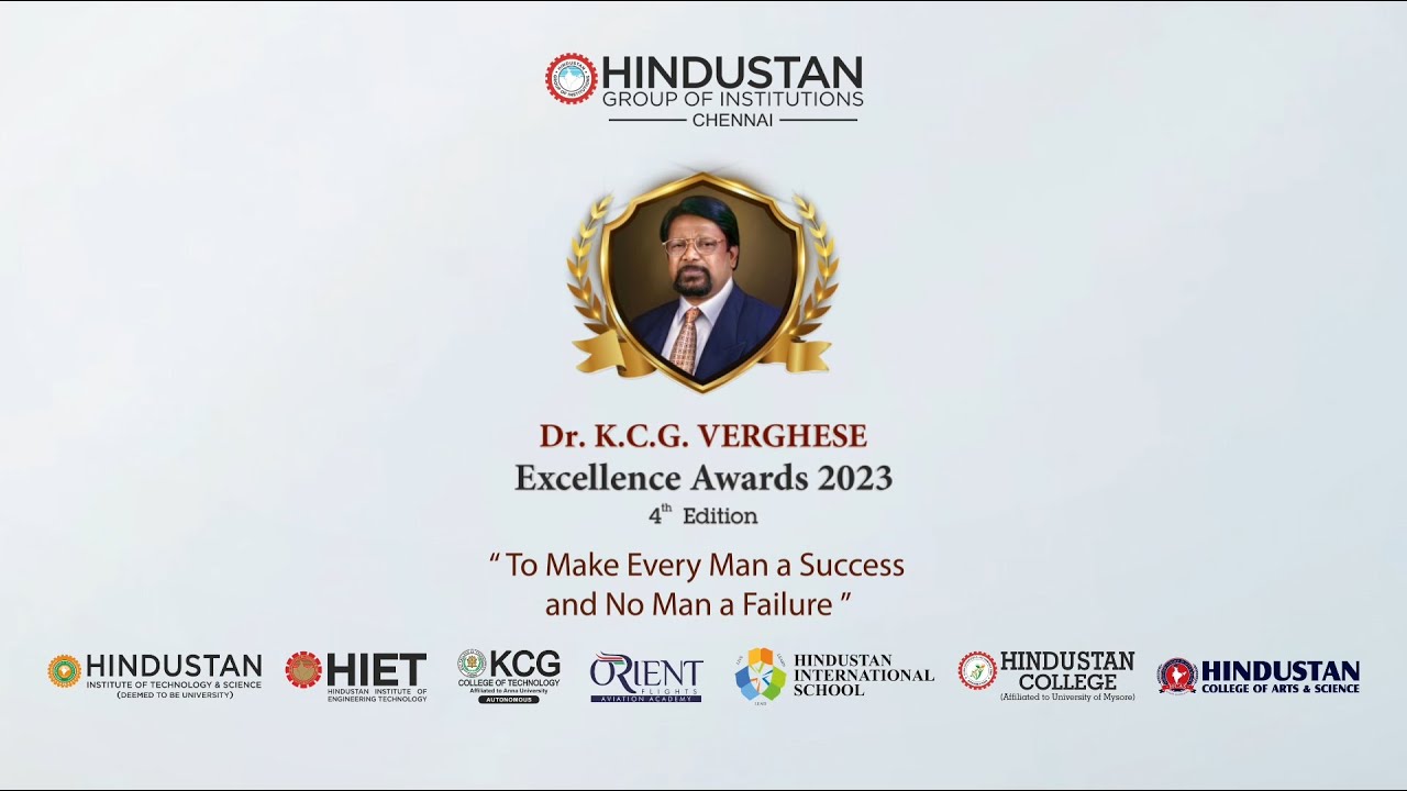 Dr. K. C. G. Verghese Excellence Awards 2023 - 4th Edition