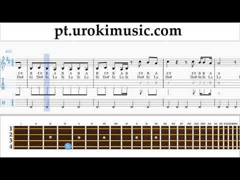 Curso de Banjo (Tenor irlandês) Fall Out Boy - Church Tablatura um-ih372