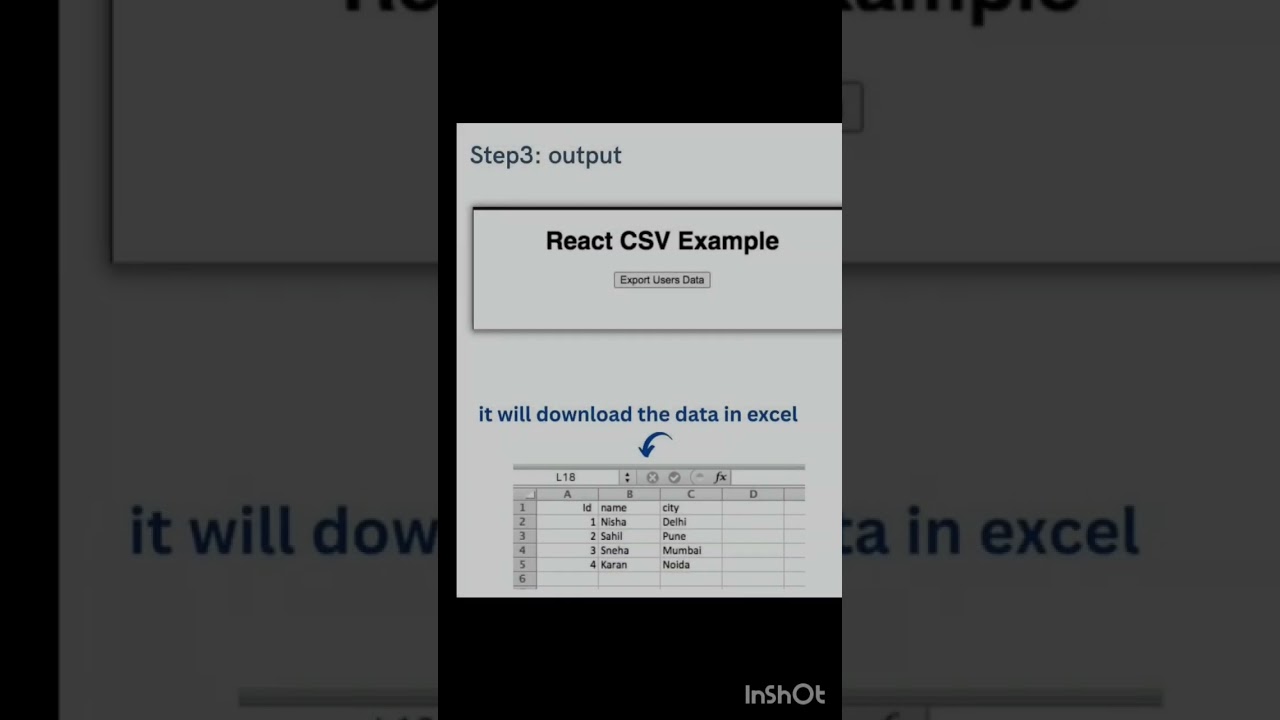 Export Data from React to Excel@Developer2515 #technology#coding #reactnative #react #code #excel