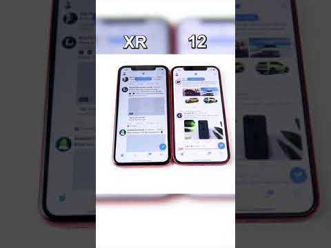 iPhone XR vs iPhone 12 Speed test a A12 BIONIC vs a A14 BIONIC - SUBSCRIBE #Shorts