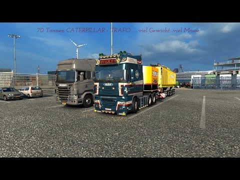 ETS2 1.26 open Beta,DAF XF105 by Stanley mit 70to CATERPILLAR Trafo