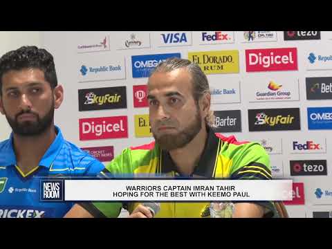 WARRIORS CAPTAIN IMRAN TAHIR HOPING FOR THE BEST WITH KEEMO PAUL